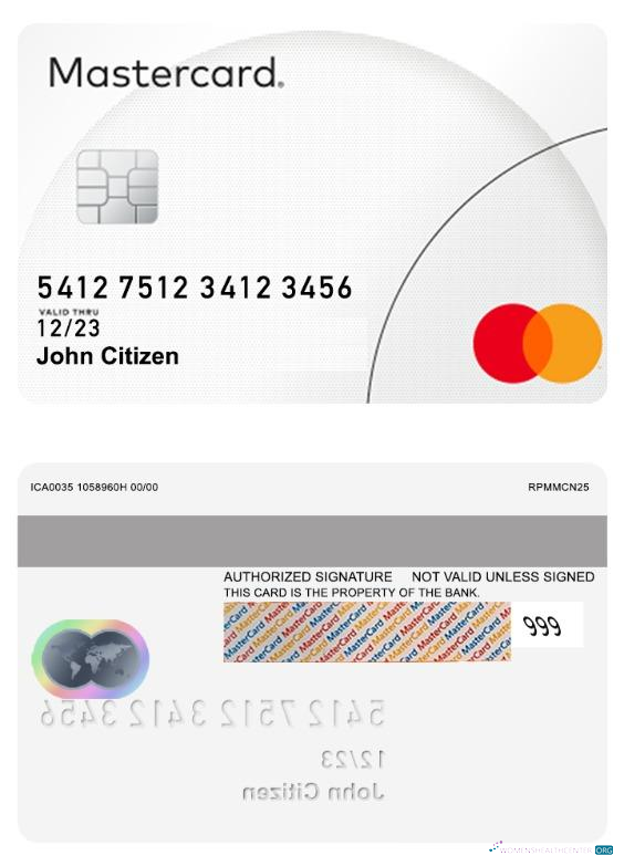 Download Mastercard sample psd classic design Photoshop template